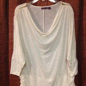 White dressy blouse by Beverly Drive size 2X